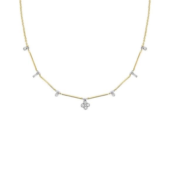 Harida 18K 0.25 Ct. Tw. Diamond Station Necklace
